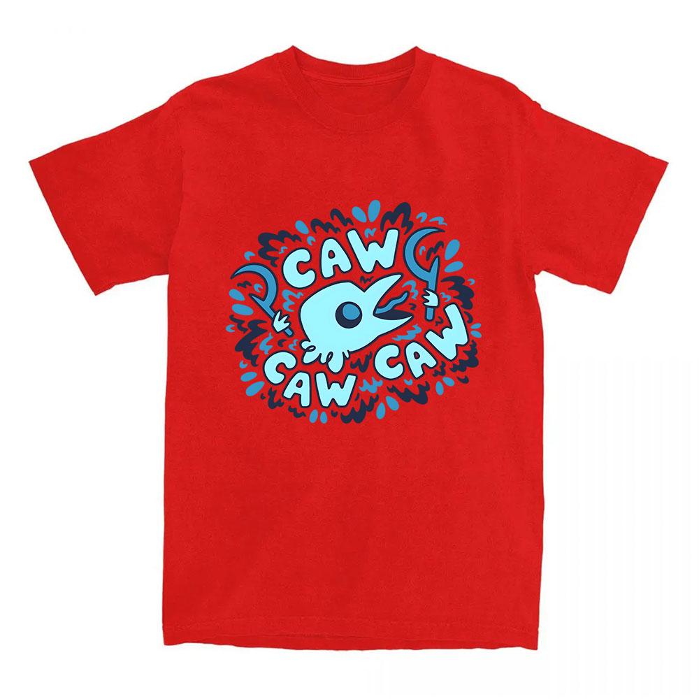 

Game Slay The Spire Caw T-shirt Women Men Clothing Short Sleeve Crew Neck Loose Unisex Tshirts Streetwear Casual Graphic Print Tees XXL червоний