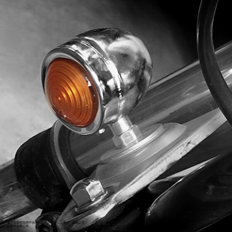 Motorcycle Turn Lights 2pcs Mini Round Running Lights For Motorcycle Turn Single Wire Motorcycle Indicator Parts For Day And