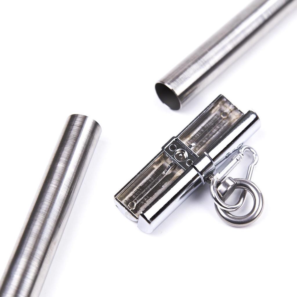 Adult Erotic Stainless Steel Restraint Tube with Detachable Hand & Foot Cuffs