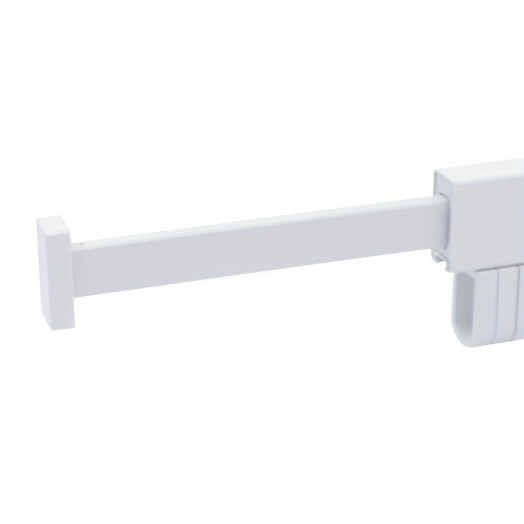 Tri-Fold Space Aluminum Wall-Mounted Drying Rack – 110 Lbs Load Capacity with 18 Hooks & Telescopic Hidden Rod – White