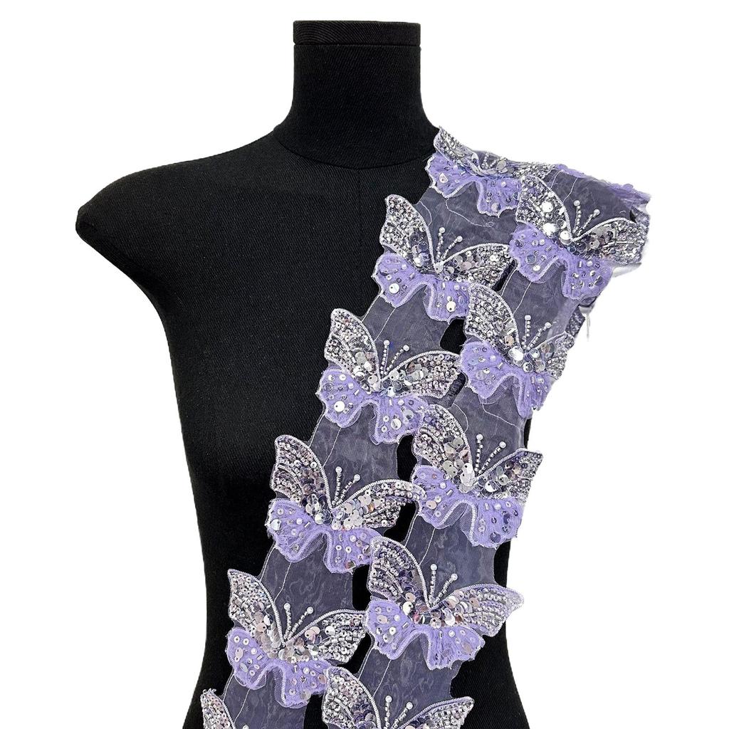 Eye-Catching Sequins Butterfly Applique for Clothes Hat Sewing Patches DIY Scarf Wedding Dress Decors Accessories