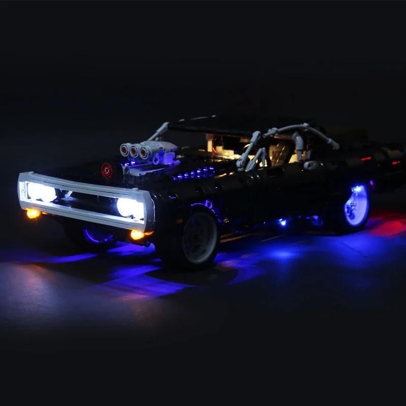 Technické auto Dodge Charger Závodní auto Stavebnice Model 42111 Kostky Hračky Ve filmu Rychle a zběsile Vozidlo Dárky pro přítele