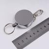 1pcs All Metal Easy Pull Buckle 4 High Resilient Telescopic Rope Key Ring Anti-theft Stretch Keychain