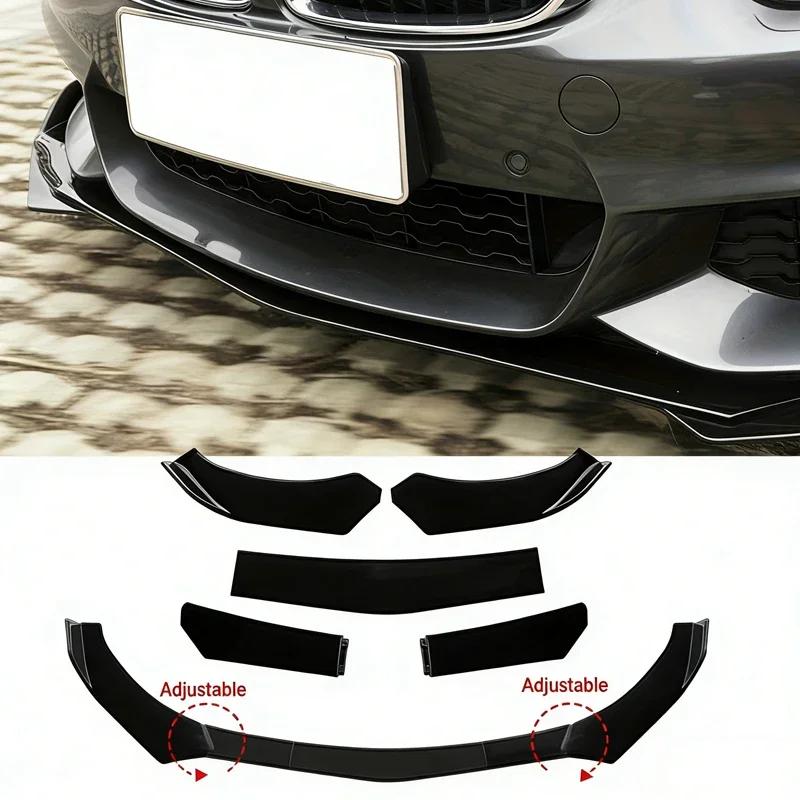 5Pcs ABS Material Universal Car Front Bumper Separator Bumper Lip Body Kit Duck Lip Separator For Subaru BRZ Car Accessories