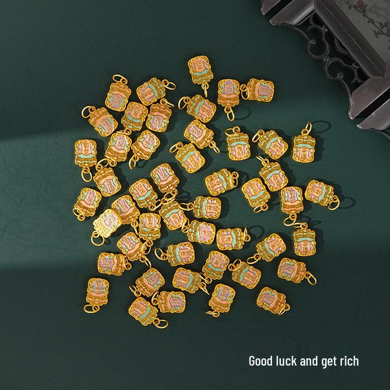 Year of the Horse Sand Gold Non-Fading Drip Oil Beaded DIY Bracelet and Jewelry Accessories.