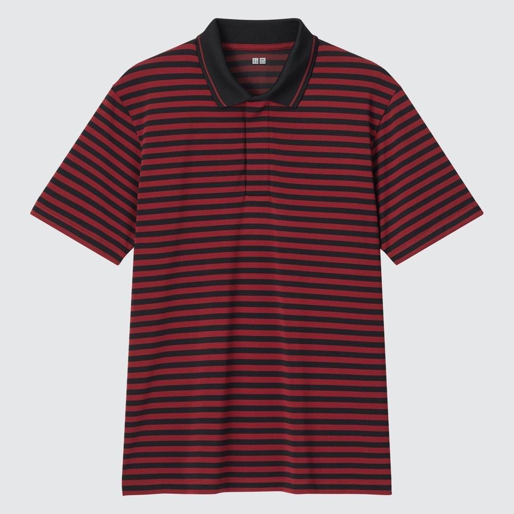 

Рубашка поло UNIQLO DRY EX в полоску с коротким рукавом 16 RED/S