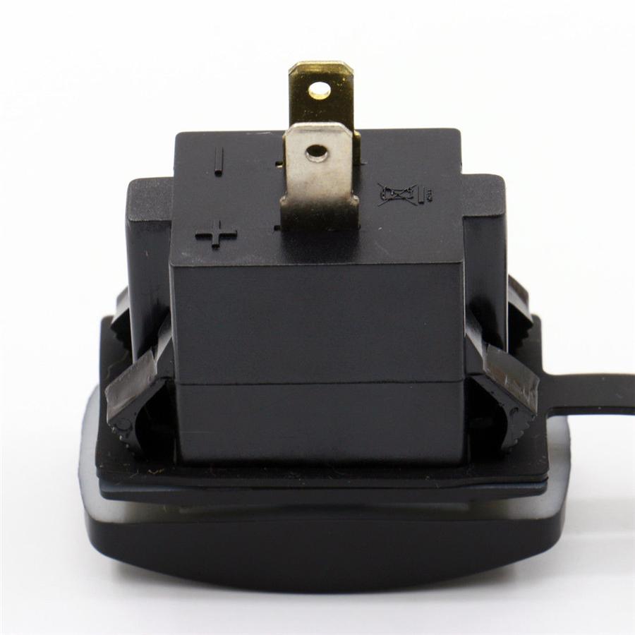 1x Car 5V 3.1A Dual USB Phone Charger Blue LED Indicator Power Supply Waterproof