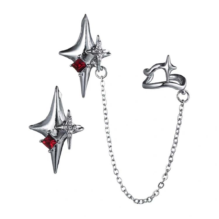 

Modern Alloy Ear Cuff Stone Clip Earring For Piercing No Fashion Wear 1