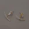 1 Pair Rhinestone Earrings for Women, Cubic Zirconia Stud Earrings, Lightweight Cartilage Helix Earring Jewelry