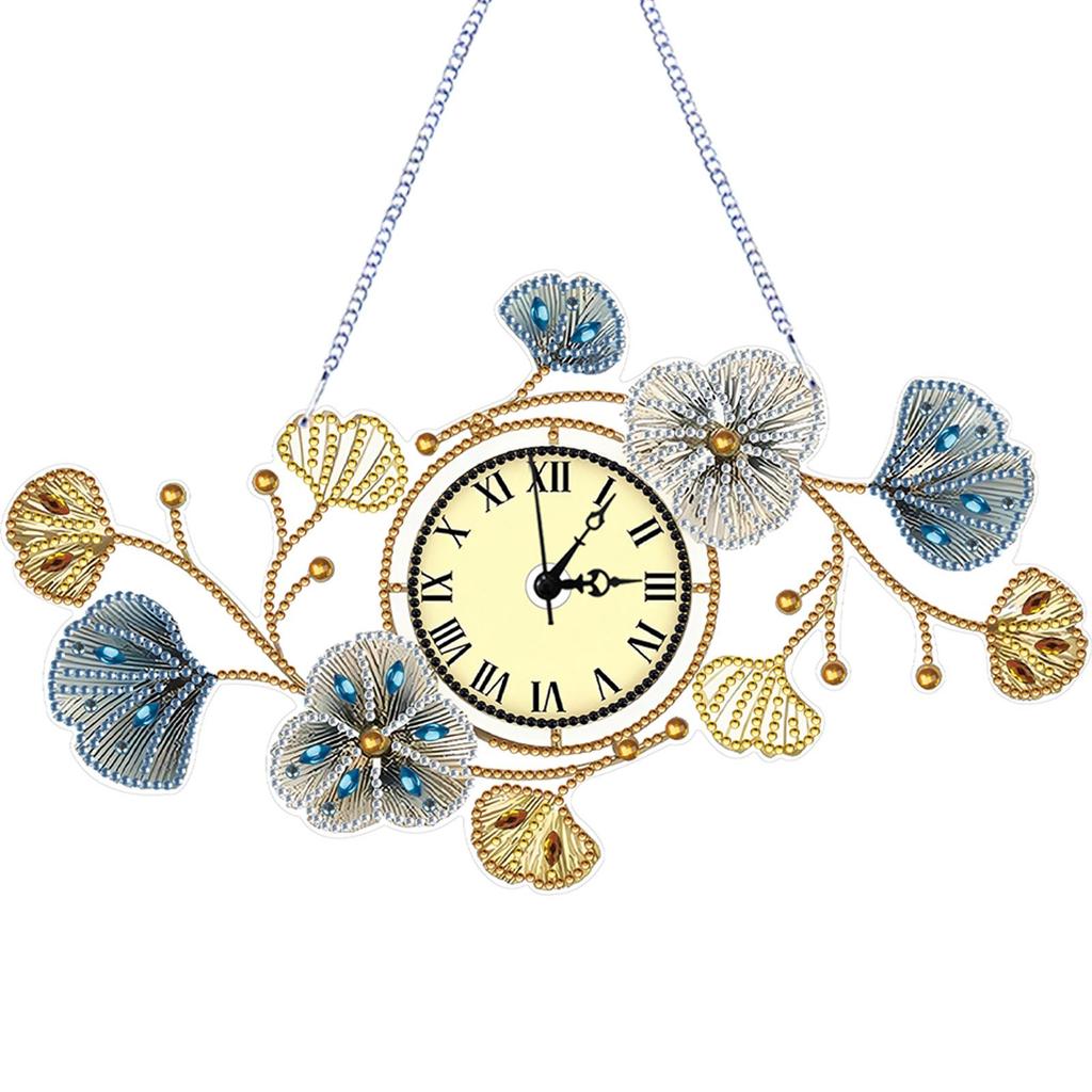 Diamond Art Wall Clock Hanging Pendant Diamond Painting Clock Diamond Art Clock Ornaments Kit Handmade Living Room Decoration