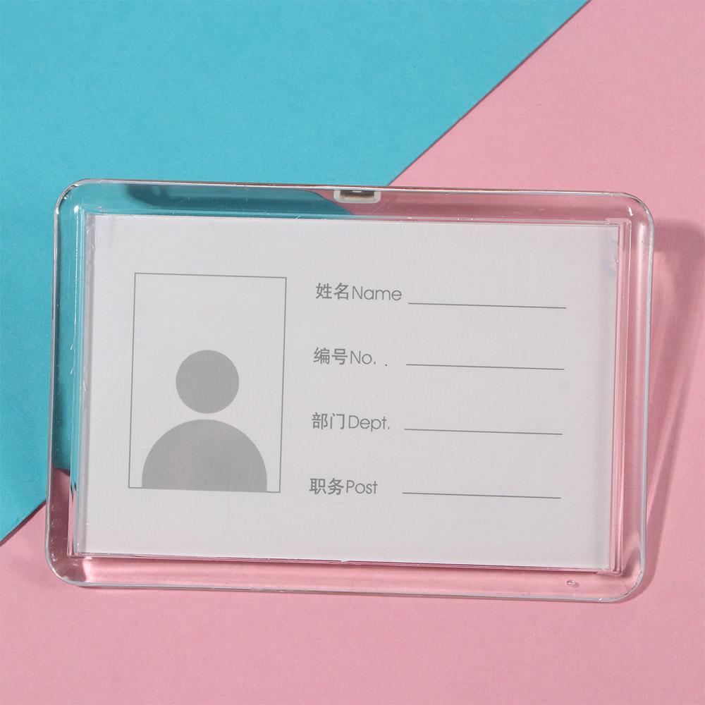 School Bank Credit Card Business Badge Case ID Badge Holder Card Holder With Pin Clip Card Bag