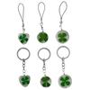 Four Leaf Clovers Phone Chain Handmade Lucky Clovers Cellphone Charm Keychain Pendant Accessory for Phones and Purses
