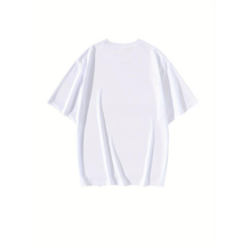 Europäische Größen Herren Freizeit Kurzarm T-Shirt - Atmungsaktives Rundhals-T-Shirt mit "J'PEUX PAS J'AI RICARD" Grafik, Maschinenwaschbar, Normale Passform