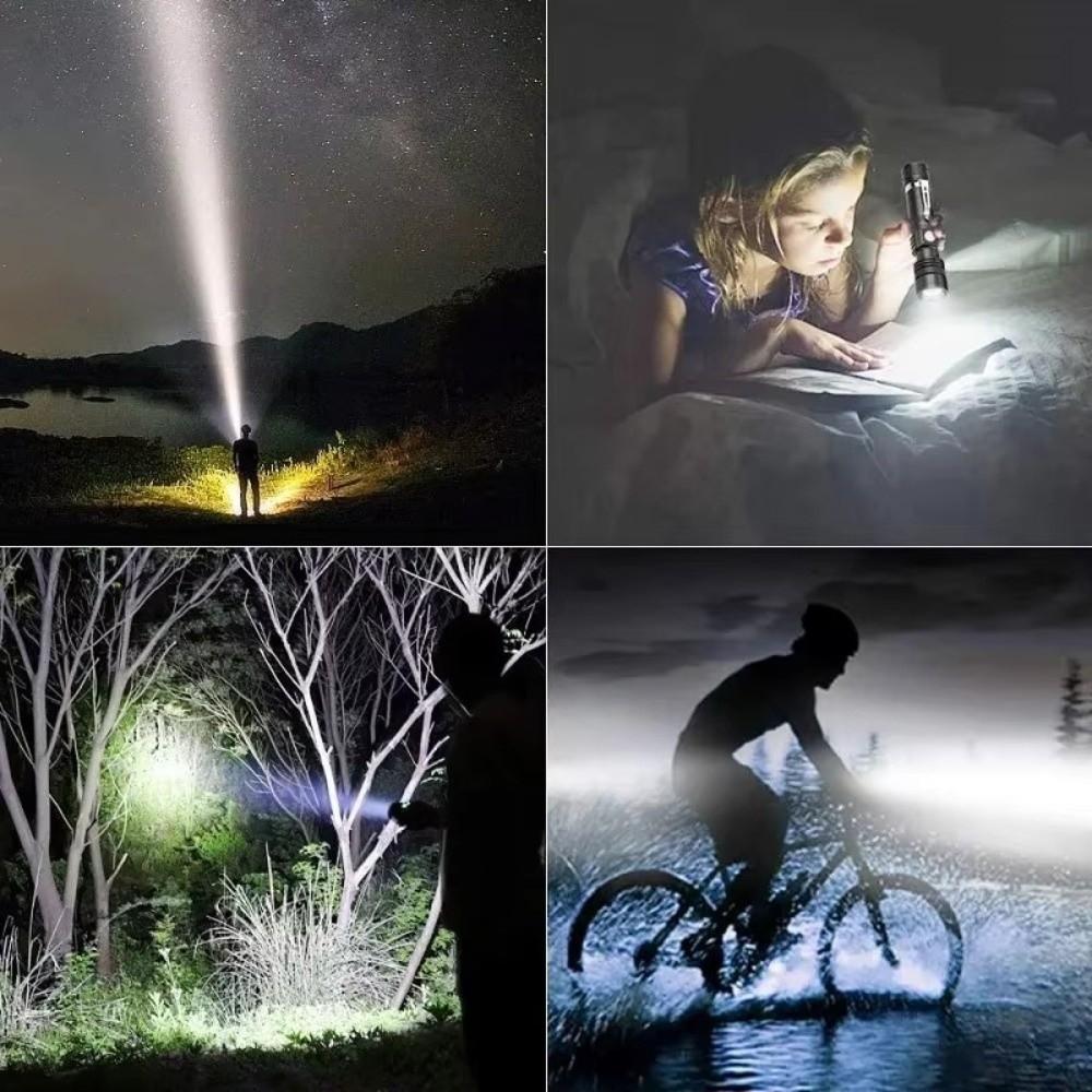 Rechargeable LED Torch USB Charging Bicycle Light Portable Ultra Bright Flashlight