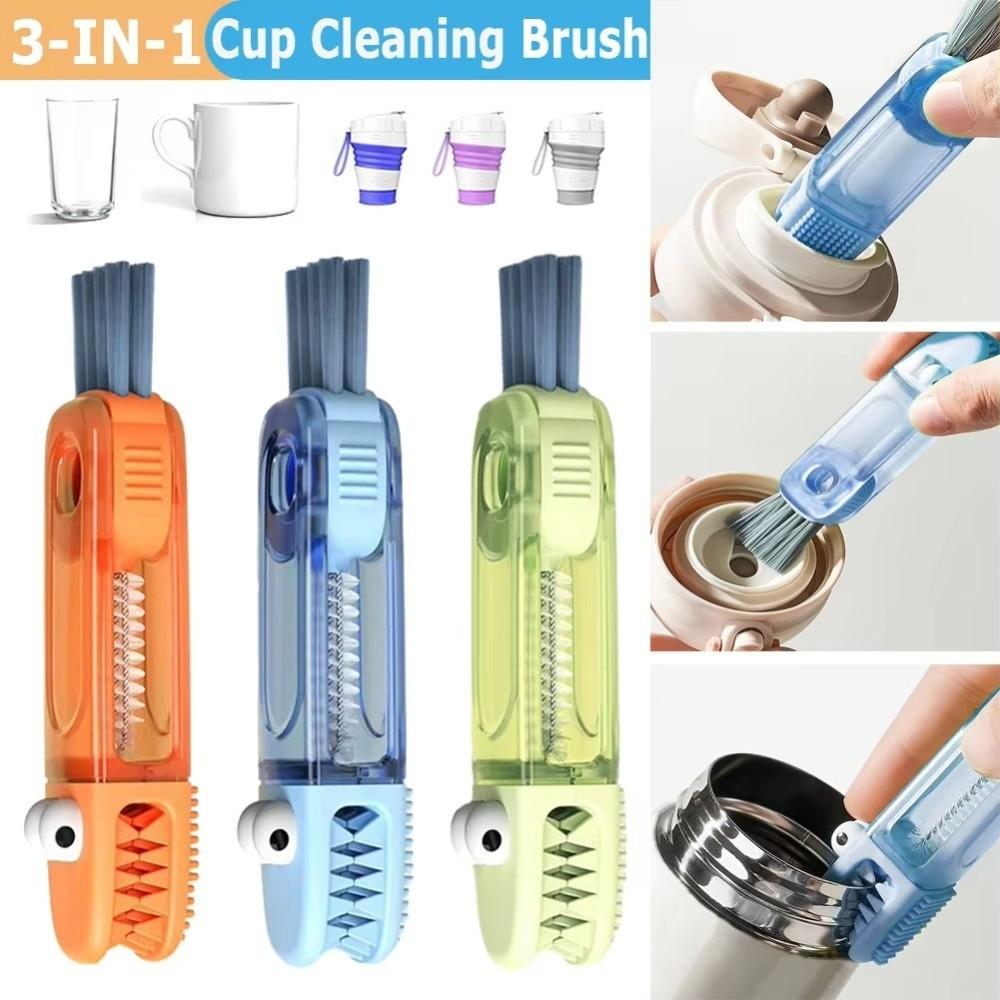 Multifunctional Bottle Gap Cleaner 3 In 1 Bottle Brush Kitchen Tool Straw Cleaning Brush  Household
