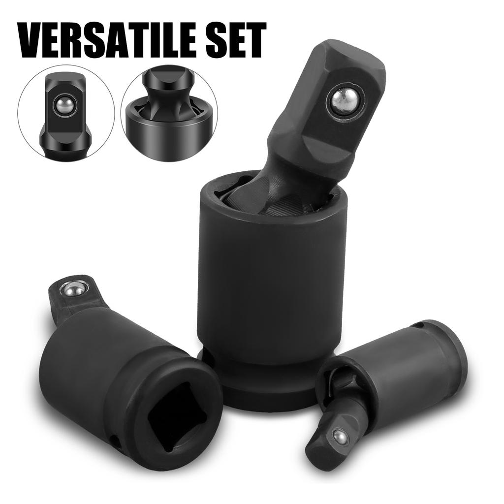 360 Degree Impact Universal Joint-Socket Knuckle Joint Air Impact Wobble Socket Pneumatic Universal Joint Adapter1/2 3/8 1/4in