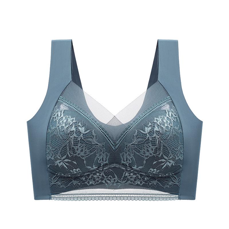 Beautiful Seamless Lace Back Bra for Women - Wireless, Fixed Cup, Supportive Vest Style