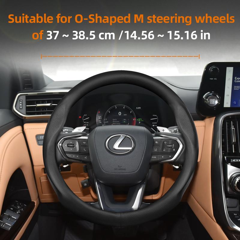 Suitable for Lexus Ultra-Thin Breathable Leather Steering Wheel Cover Suitable for Is250 Gs300 Lx 570 Nx Is350 2019 Es350 Gx460 Is 300 Ls400 Is300 202