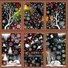 Snowflake Scene Christmas Window Stickers: Holiday Atmosphere Glass Decor