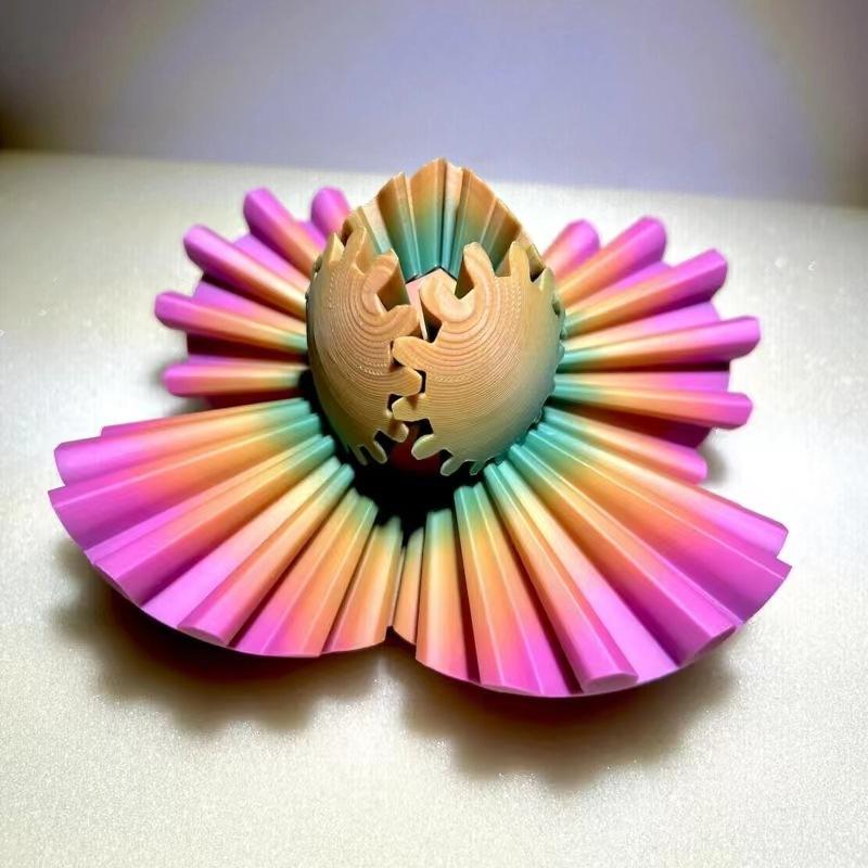 3D Printed Gear Ball Spin Ball Decompression Gear Ball Fingertip Relieve Anxiety Rotating Toy Home Decoration Ball Gift