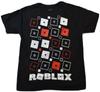 Camiseta Negra con Gráfico de Cuadros para Niños y Jóvenes Roblox NWT S, XL