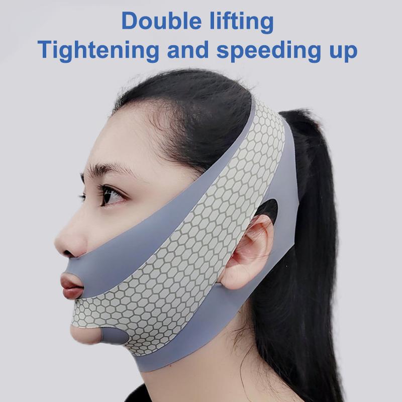 מתיחת פנים עם שינה פנים V Shaper תחבושת הרזיה תחבושת צורת הרפיה הרמת סנטר כפול עיסוי להקה לדילול פנים