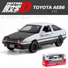 1/32 Toyota  AE86 Toy Car Diecast Miniature Model Pull Back Sound Light Doors Openable Educational Collection Gift Kids A151