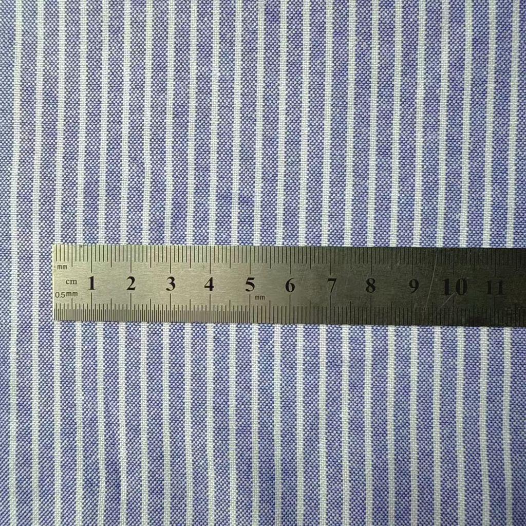 Yarn-Dyed Cotton-Polyester Striped Fabric for Shirts, Suits, Kids' Clothes, Bags, and Decor