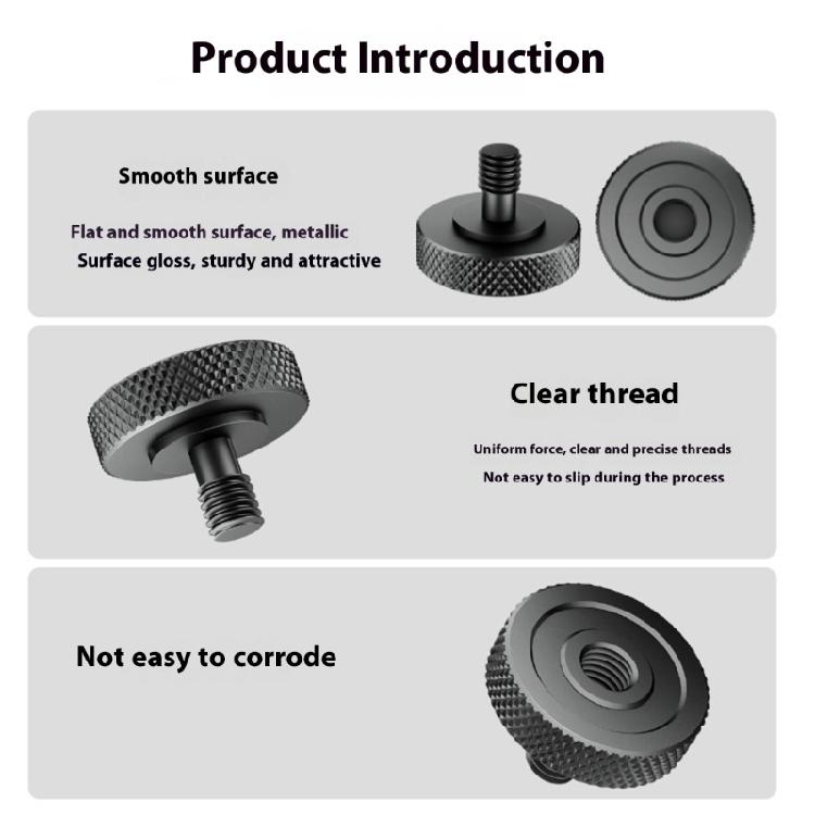 Camera Screw 1/4 to 1/4inch Screw Tripod Monopod Photography Accessories Mount Adapter Conversion Screw for Flash Lamp