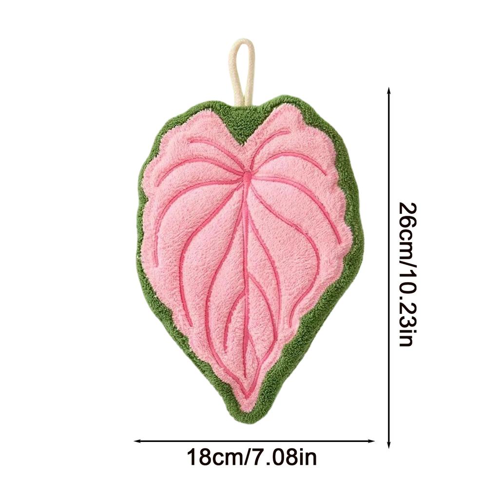 Leaves Hand Towel Bathroom Accessories Absorbent Kitchen Towel Soft Towel Hanging Towels Handkerchief Towels Home Wash Towels