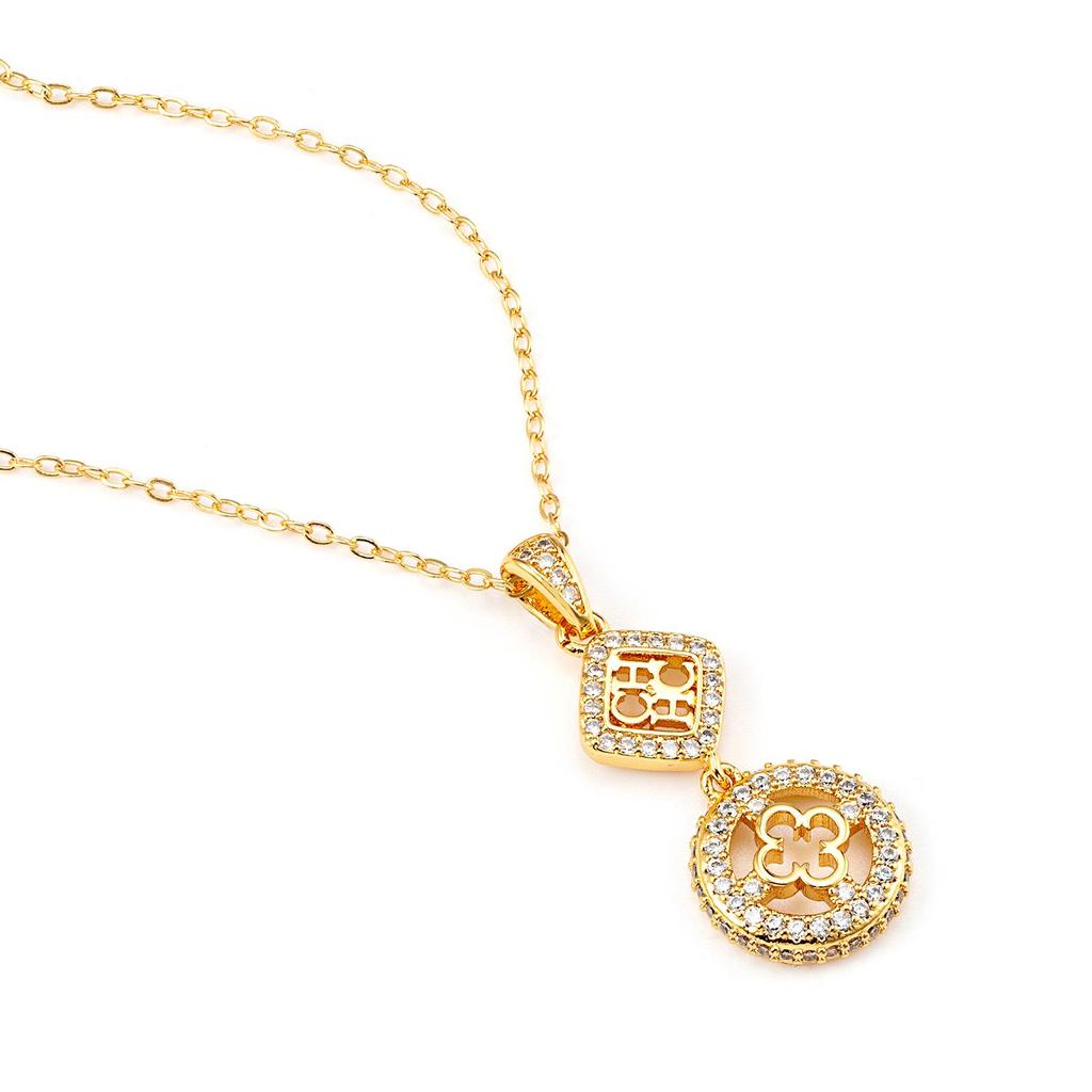 Elegant Zircon Collarbone Chain Pendant Necklace - Light Luxury, Casual & Popular Design