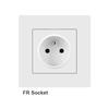 EU-Standard Weißer Kunststoff Panel Strom 250V 16A Retro-Stil Langlebig Haus Elektrisch Doppel Französisch 2P+T Stecker Steckdosen 82mm*145mm Schalter Hersteller