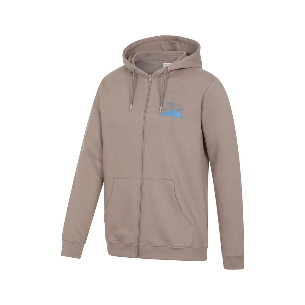Mountain Warehouse Mens Graphic Textured Full Zip Hoodie
