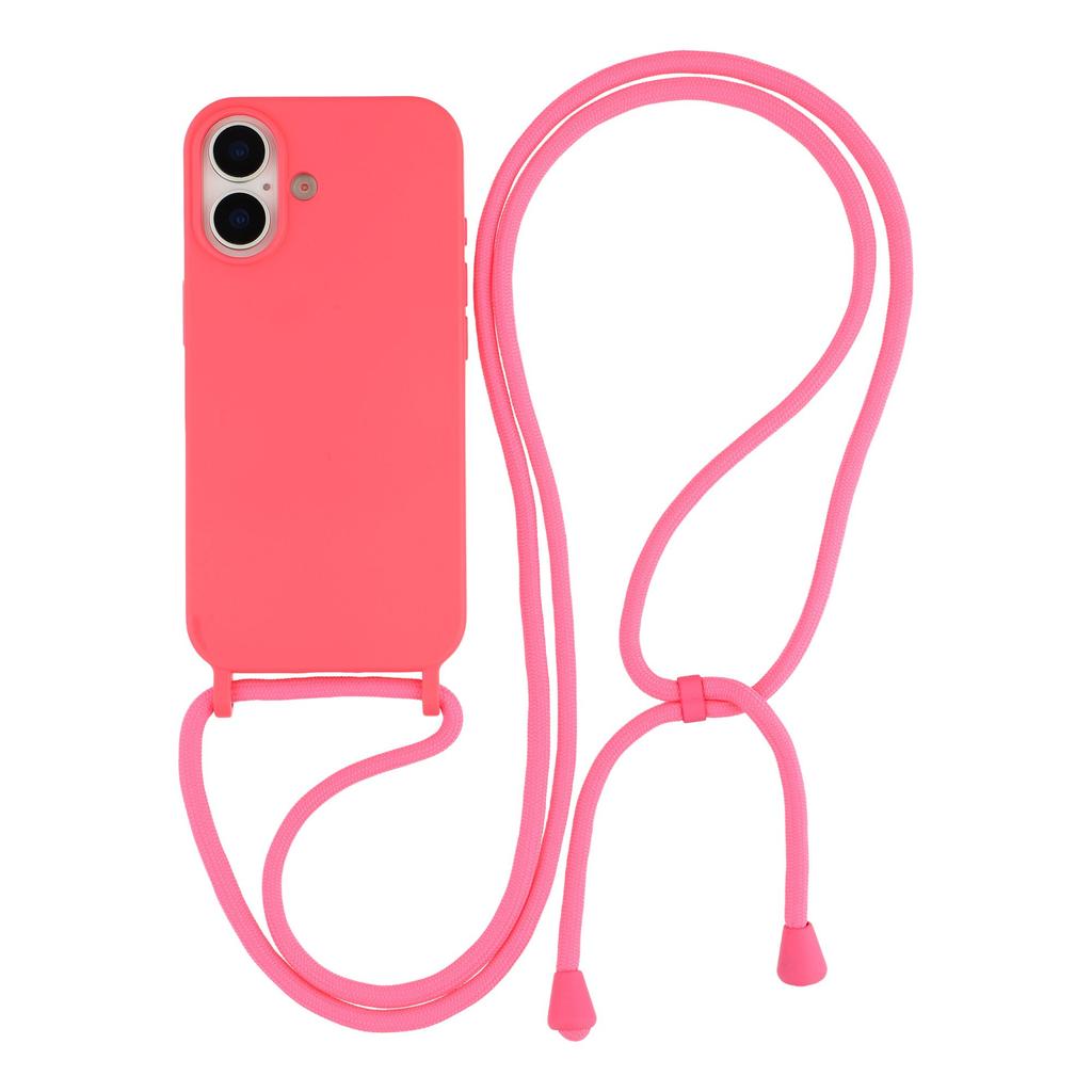 Für iPhone 17 Hülle Flüssigsilikon Schutzhülle mit Umhängeband