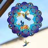 Metal Wind Spinners Hummingbird Turtle Wind Sculpture for Yard and Garden Rustic Hangable Metal Art Decor for Backyard Porch