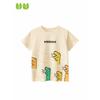 27kids K-style Children's Clothing Boys' Summer Short-Sleeved T-shirt Fashion Children Cartoon Dinosaur Half-Sleeved Baby Boys' Tops