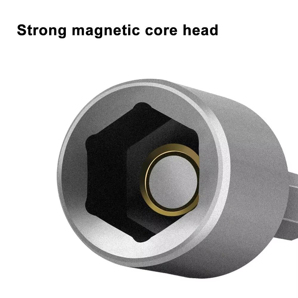 6pc Hexagonal Handle Conversion Socket Wrench 6-13mm 1/4' Strong Magnetic 65mm Electric Screwdriver Screwdriver Socket Tool Set