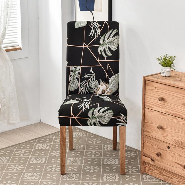 New Design Printed Colors Chair Furniture Covers Floral Modern Slipcover For Dinning Room Wedding Stretch Flexible Furniture Protector