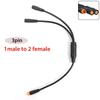 3Pin Waterproof Signal Sensor Y-Splitter 1T2 Cable Connector for BAFANG BBS01B BBS02B BBSHD Electric Scoote Bicycle Cord