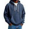 Men's Casual Solid Color Zipper Long Sleeve Hooded Sweatshirt, Everyday Zipper Casual Long Sleeve T-Shirt
