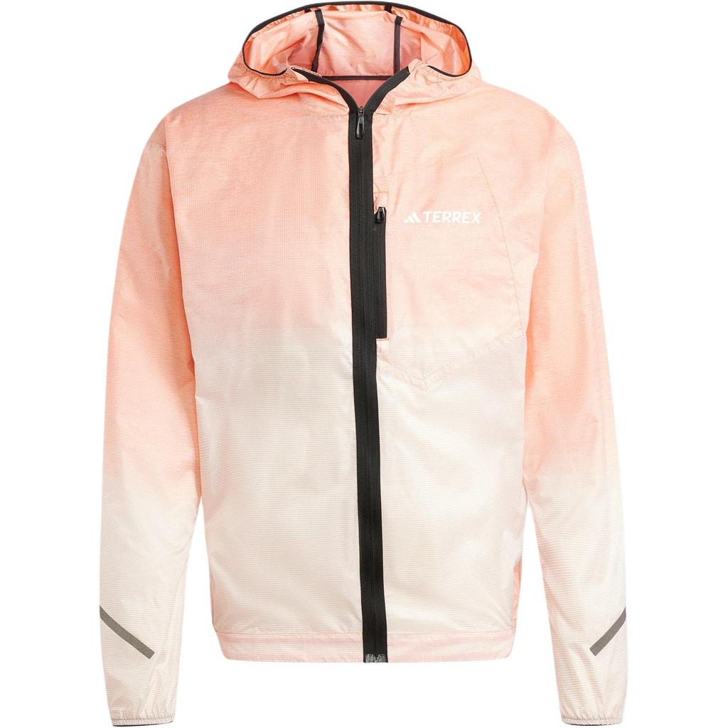 Adidas Xperior Light Windweave Jacket Outdoor Trail Running Lightweight Hooded Zip Long Sleeve Jacket Men Jacket Half-Impact-Orange IT3434