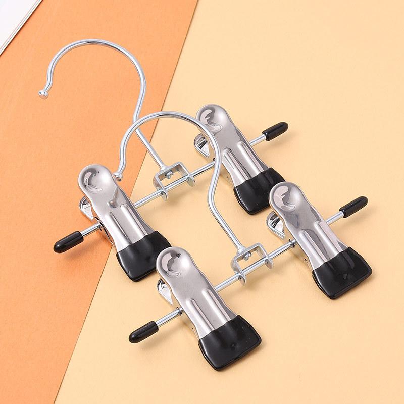 Multi Functional 12cm Mini Pants Clip, Seamless Stainless Steel Anti Slip, Can Clip Clothes, Socks, Underwear, Single Hook, Double Clip