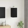 Wall Mounted TV Cabinet Black Oak Effect 30.5 x 30 x 60 cm
