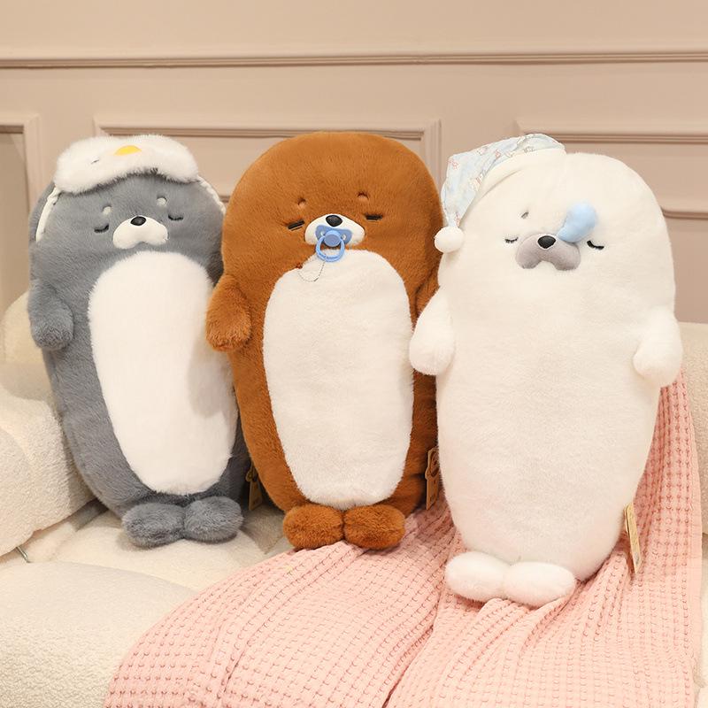 Cute Seal Plush Toy: Bedtime Sleeping Pillow & Hugging Cushion, Perfect Birthday Gift