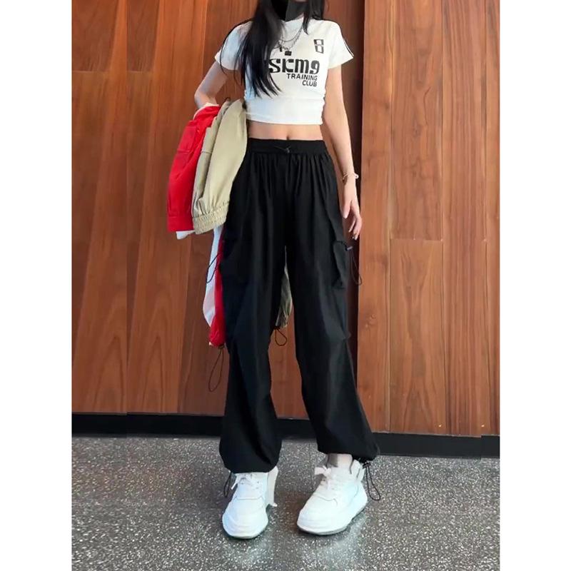 2023 Women's American-Style Wide-Leg Banana Pants for Spring & Autumn - Hip Hop Jazz Dance Casual Overalls