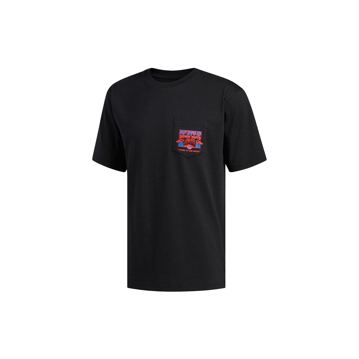 adidas originals Casual Sports Pocket Round Neck Short Sleeve Black Men s FM7304 S