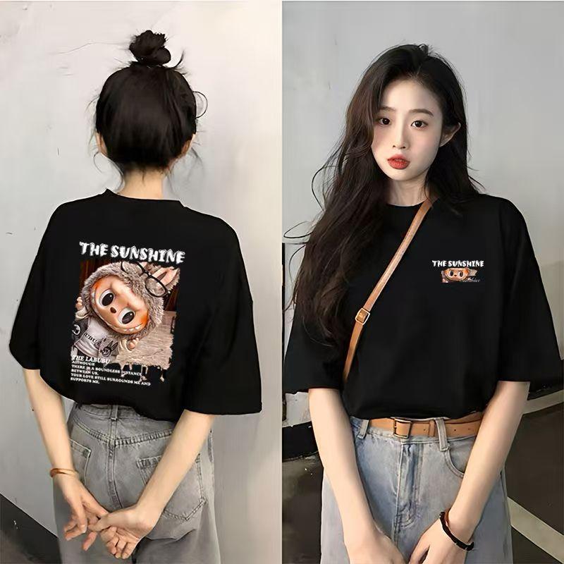 Labubu 3d Print Women T-shirt Summer Short Sleeve Oversized Casual Comfortable Tops