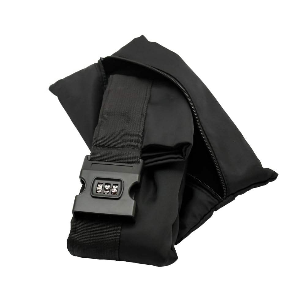 30L Black Motorcycle Helmet Bag with Combination MADMAX Waterproof and Protects Motorcycle Large Capacity Storage Password Lock for Enhanced Security