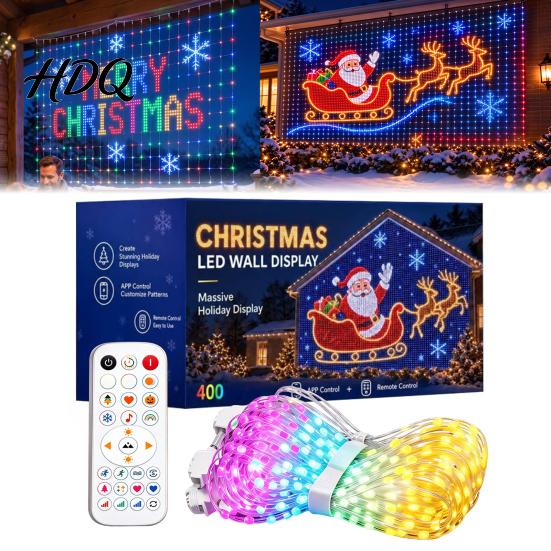 Decorative Garden Lamps Smart LED Curtain Lights RGB DIY Fairy Lights for Bedroom Wall Window Indoor Outdoor Decor IP65 Waterproof USB Powered Color