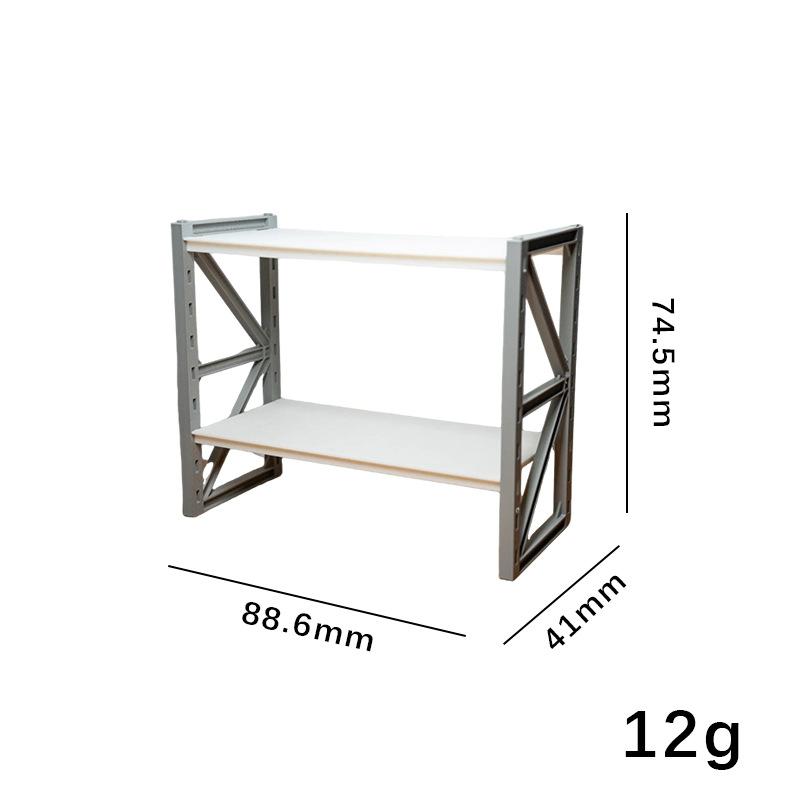 

1Pcs Simulation Mini Furniture 1/12 Scale Dollhouse Adjustable Mini Storage Shelf Model Doll House Display Racks Decor Accessory one size